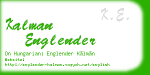 kalman englender business card